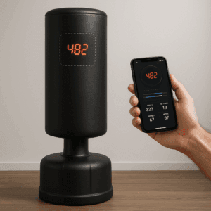 Smart boksesekk med kraftsensorer og app-tilkobling